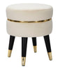 Paris Elegant Cream and Gold Stool ø 35x40.5 cm