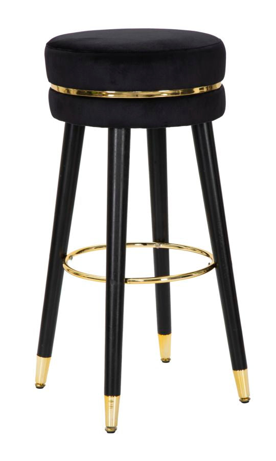 Barhocker Paris Eleganz Schwarz/Gold cm ø 35x74