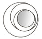 Round black metal mirror cm ø 80x3