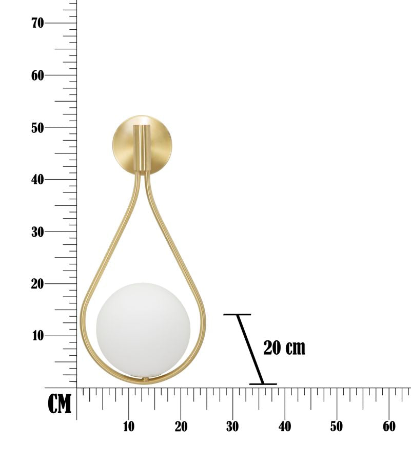 Wandleuchte Glamour Drop 24x20x52 cm