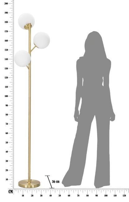 Elegante Stehleuchte mit 3 Lichtern, Durchmesser 36 cm und Höhe 190 cm