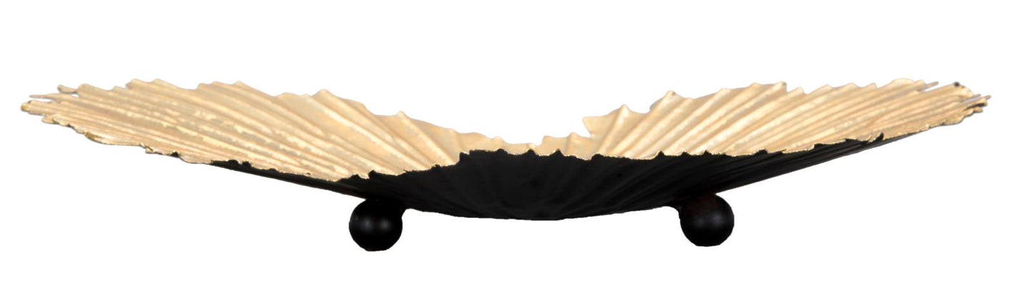 Svuotatasche a Forma di Cuore in Metallo Dorato 29x5x25 cm
