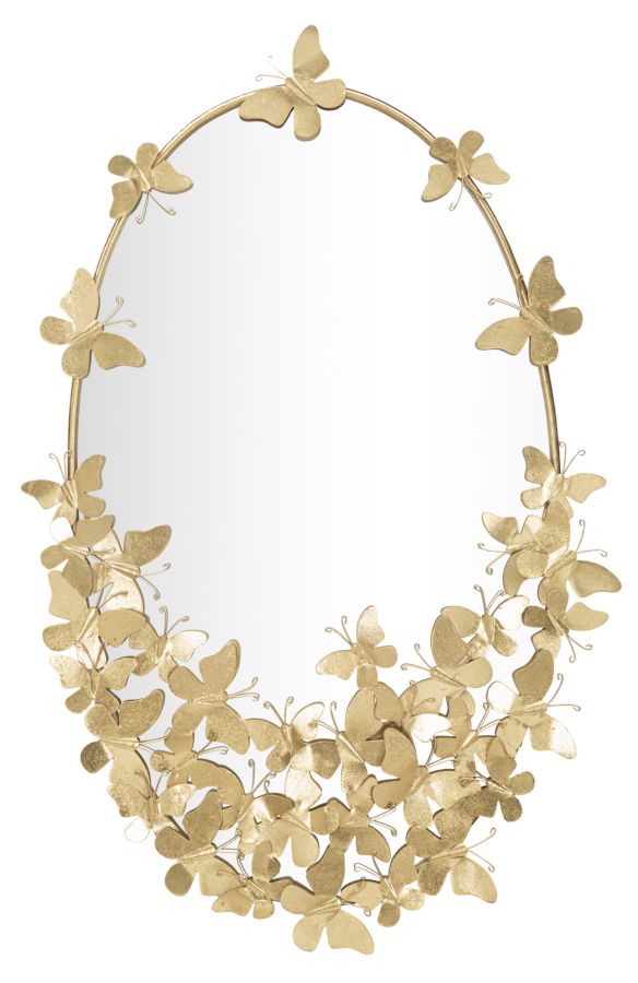 Ovaler Spiegel Glam mit Schmetterlingsrahmen 59x3x89,5 cm