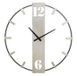 Elegant silver-plated metal wall clock 61x4.5x63 cm