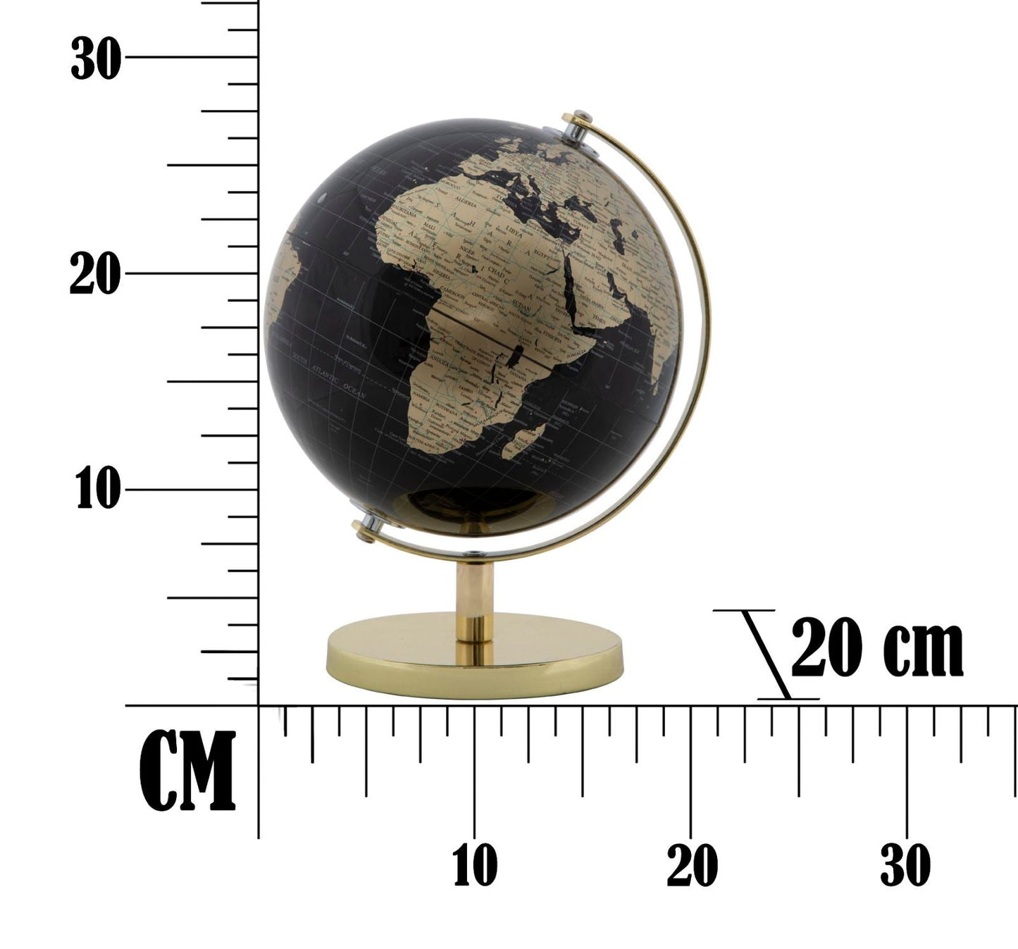 Eleganter Globus Gold cm ø 20x28