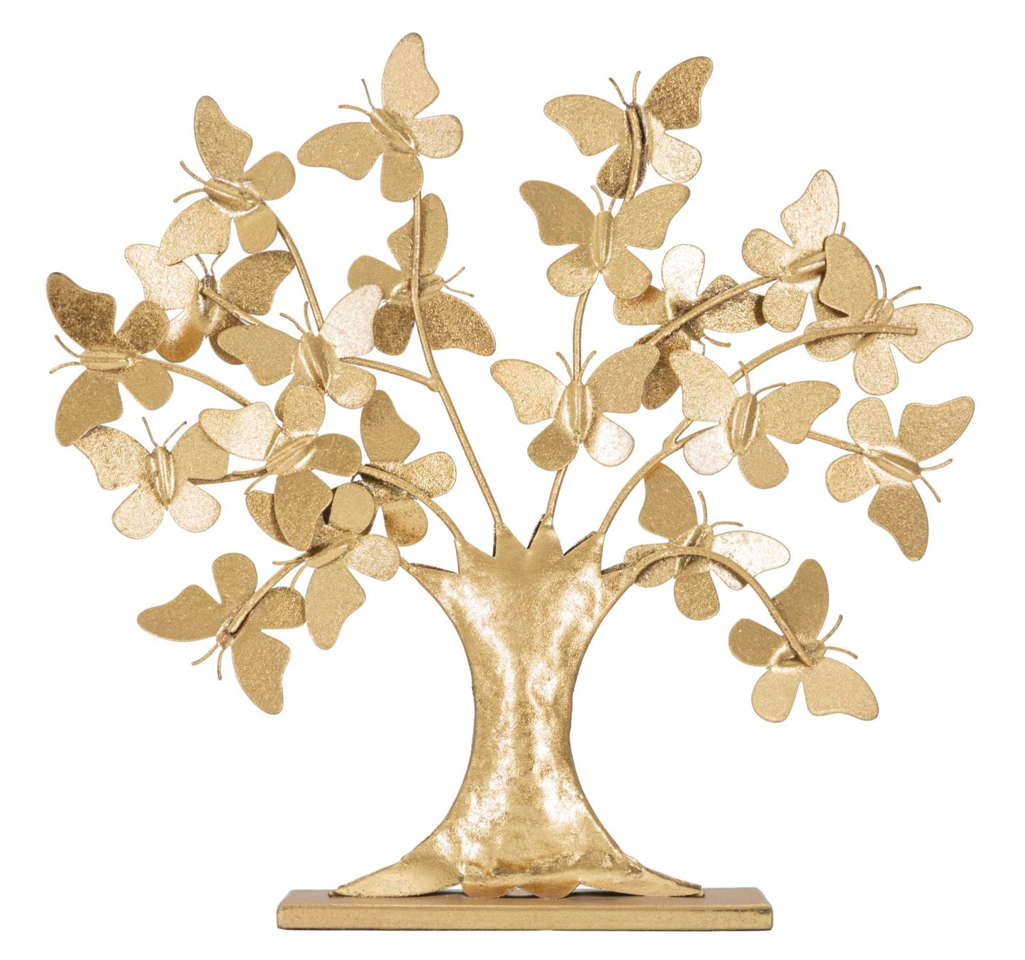 Baum des Lebens mit Glam Schmetterlingen - Metallornament 31x8x30 cm