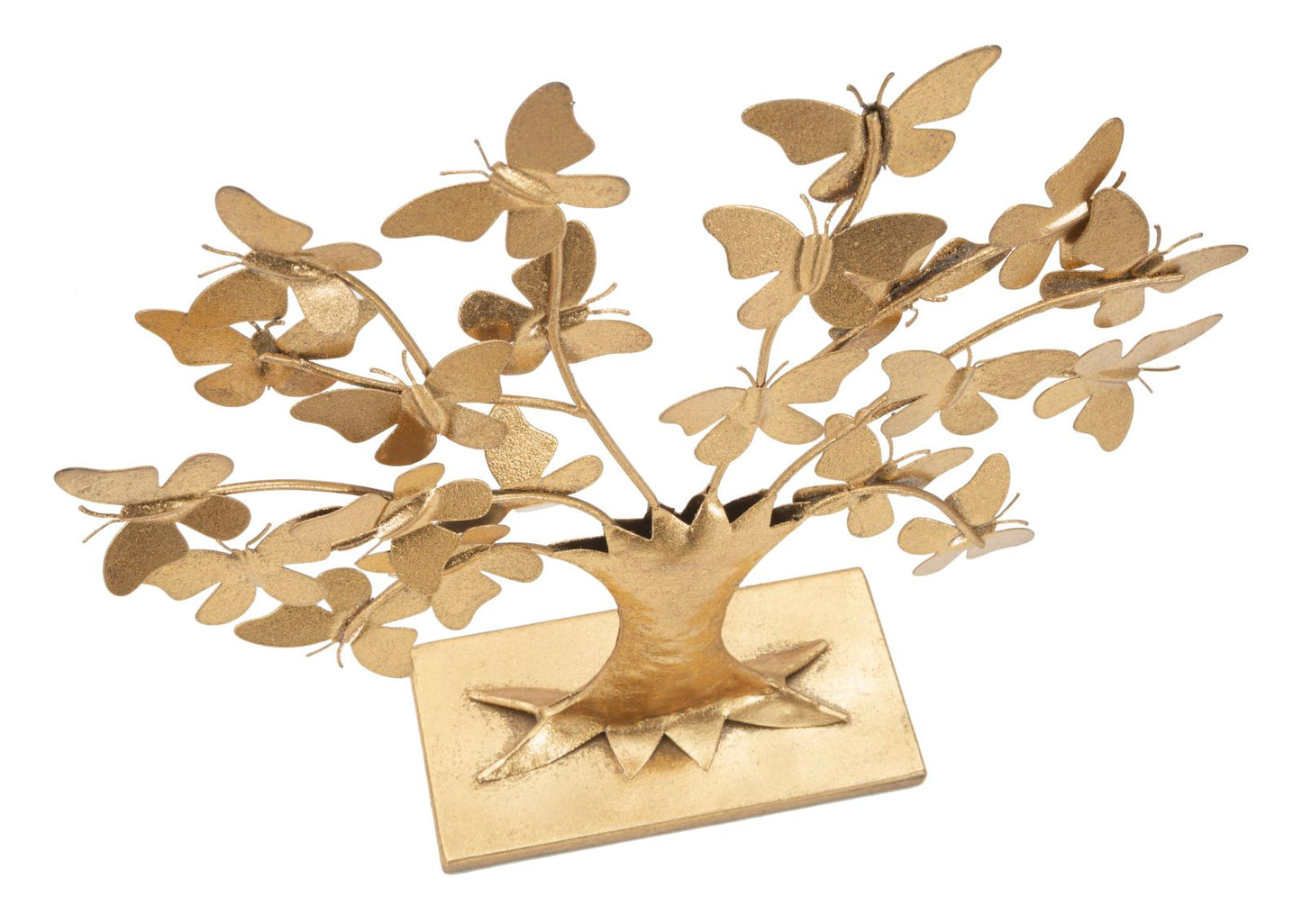 Baum des Lebens mit Glam Schmetterlingen - Metallornament 31x8x30 cm