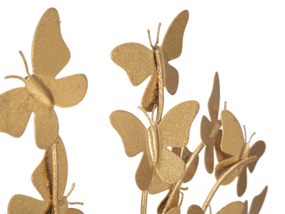 Baum des Lebens mit Glam Schmetterlingen - Metallornament 31x8x30 cm