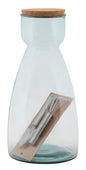 Elegant Recycled Glass Garden Vase - Ø 21.5 cm, Height 43.5 cm (Spanish Craftsmanship)