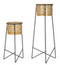 Pair of Glam Exy Plant Pot Holders ø 37x76 cm and ø 27x51 cm