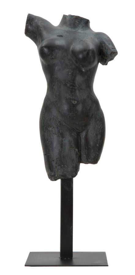 Elegante Skulptur Frau aus Kunstharz 19x17x50 cm