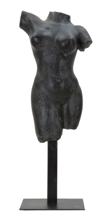 Elegante Skulptur Frau aus Kunstharz 19x17x50 cm