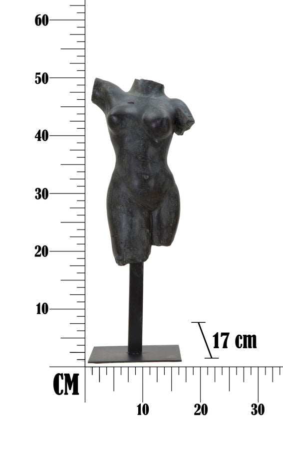 Elegante Skulptur Frau aus Kunstharz 19x17x50 cm