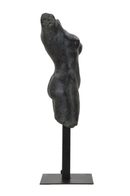 Elegante Skulptur Frau aus Kunstharz 19x17x50 cm
