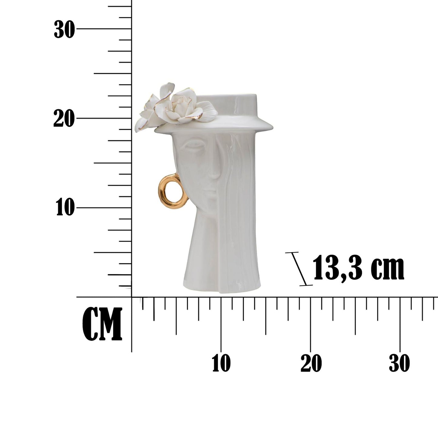 Vase „Weibliche Eleganz“ aus Porzellan 15x13,3x23,5 cm