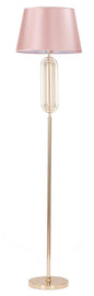 Ovy Floor Lamp with Pink Lampshade and Gold Frame, Ø 40 cm x 168.5 cm