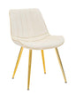 Set of 2 Paris Cream and Gold Chairs 51x59x79 cm