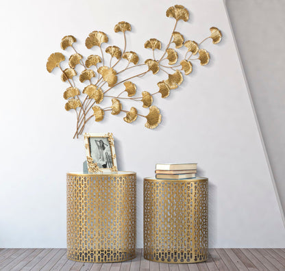 Set von Oblin Beistelltischen Elegant cm ø 41x50-37,5x47