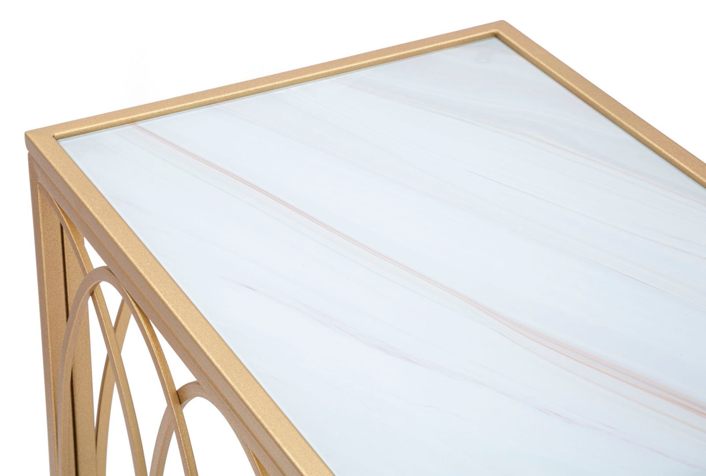 Elegante Konsole Marmor-Optik 160x40x79 cm