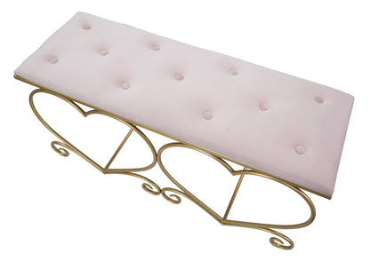 Panca Cuore Rosa Elegante 105x37,5x51,5 cm