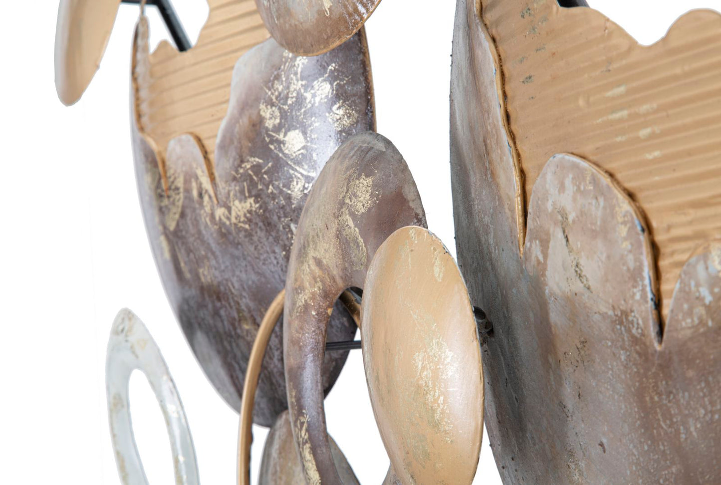 Dekoratives Eisenpaneel, rund, 135x7x69 cm