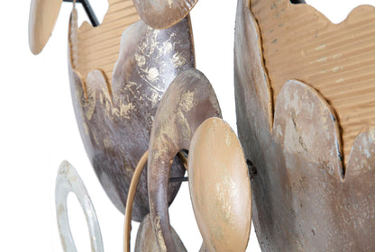Dekoratives Eisenpaneel, rund, 135x7x69 cm