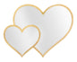 Elegant heart-shaped mirror 65x2x50 cm
