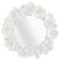 White floral mirror 82x2.6x85.5 cm