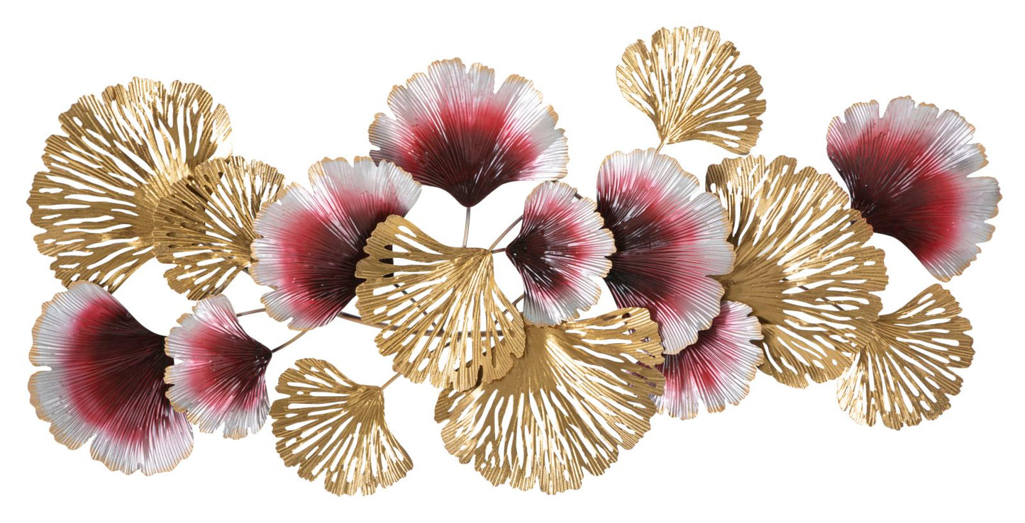Blumen-Wanddekoration aus Metall -B- 117,5x5x54 cm