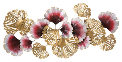 Blumen-Wanddekoration aus Metall -B- 117,5x5x54 cm
