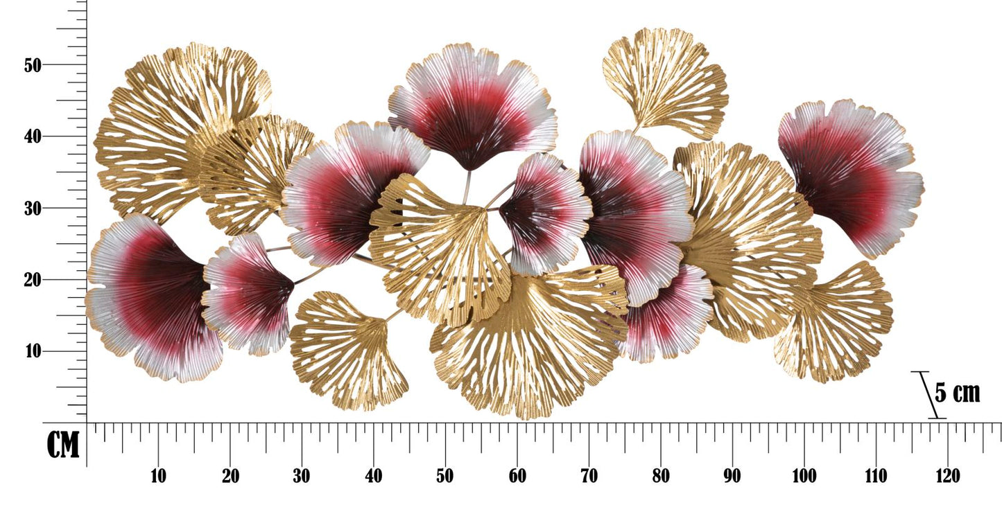 Blumen-Wanddekoration aus Metall -B- 117,5x5x54 cm