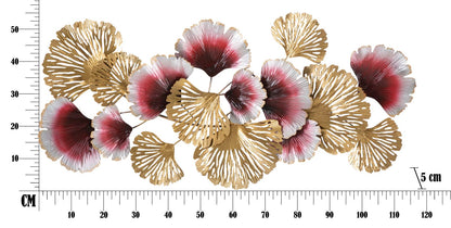 Blumen-Wanddekoration aus Metall -B- 117,5x5x54 cm