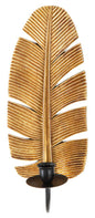 Metal Palm Leaf Wall Candle Holder - 12.8x8.9x31.2 cm