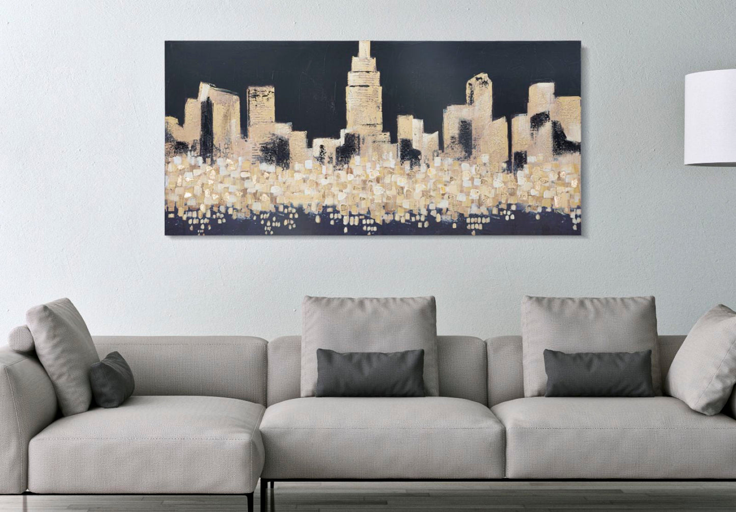 Gemälde auf Leinwand Goldene Stadt 150x3,8x70 cm