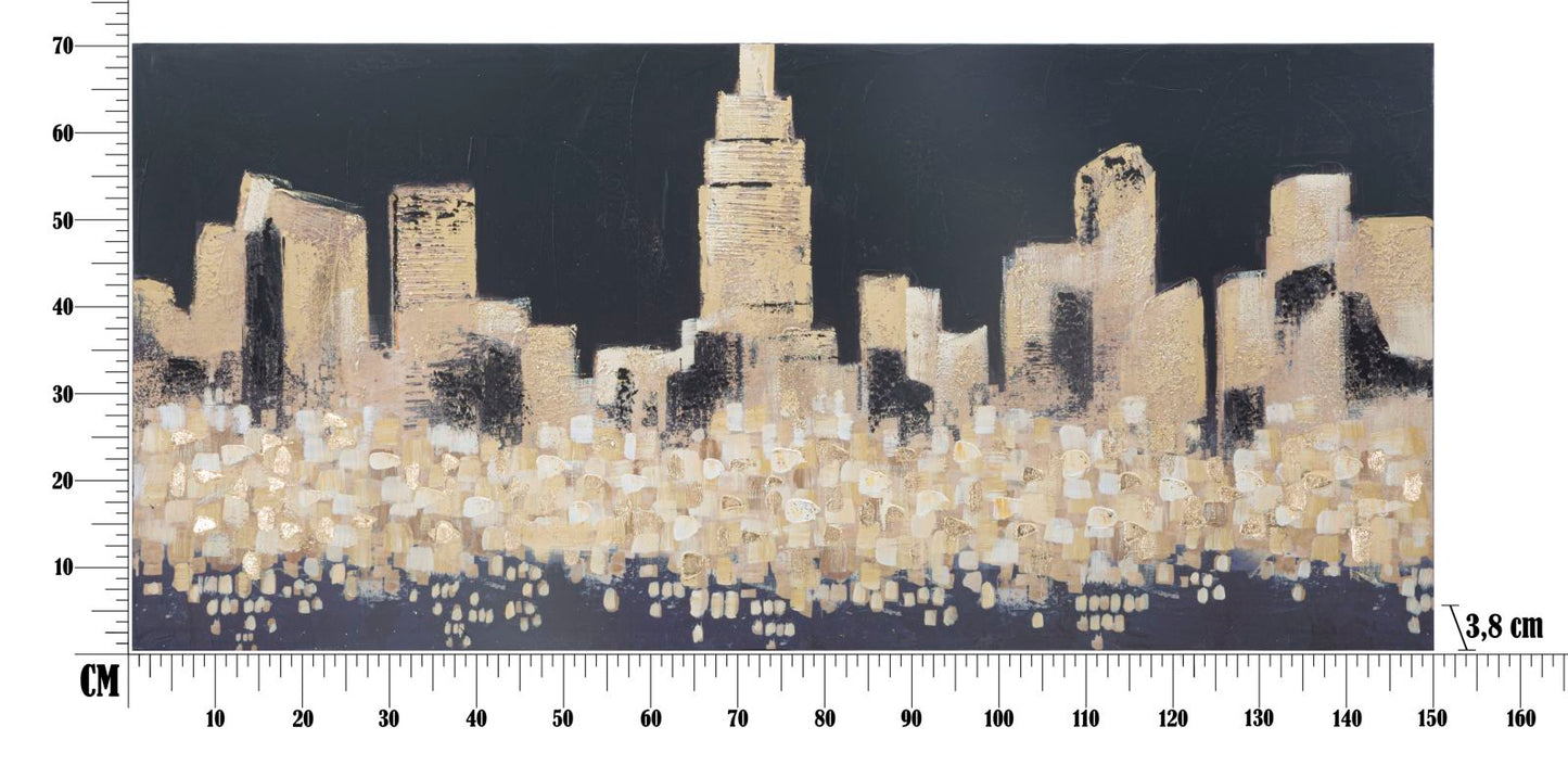 Gemälde auf Leinwand Goldene Stadt 150x3,8x70 cm