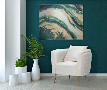 Leinwandgemälde von lebendiger Natur 80x2,8x100 cm