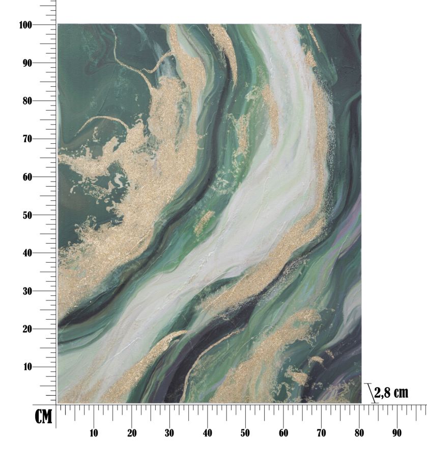 Leinwandgemälde von lebendiger Natur 80x2,8x100 cm