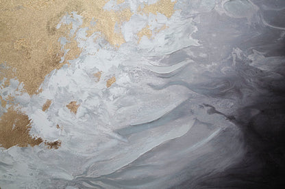 Abstraktes Gemälde auf Leinwand 180x3,8x100 cm