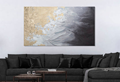 Abstraktes Gemälde auf Leinwand 180x3,8x100 cm