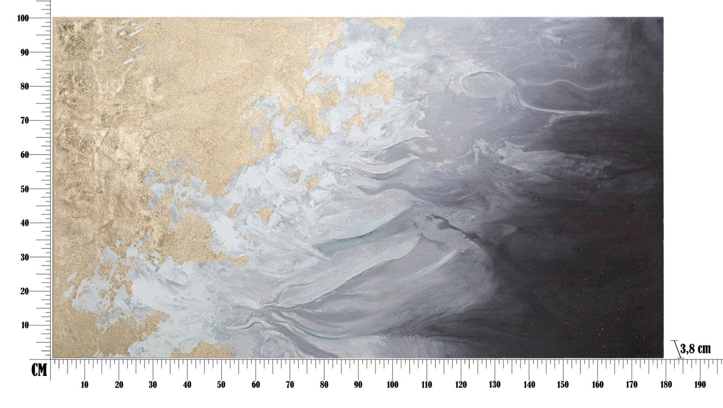 Abstraktes Gemälde auf Leinwand 180x3,8x100 cm