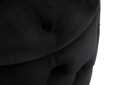 Eleganter Hocker mit Stauraum Schwarz Ø 55x42 cm