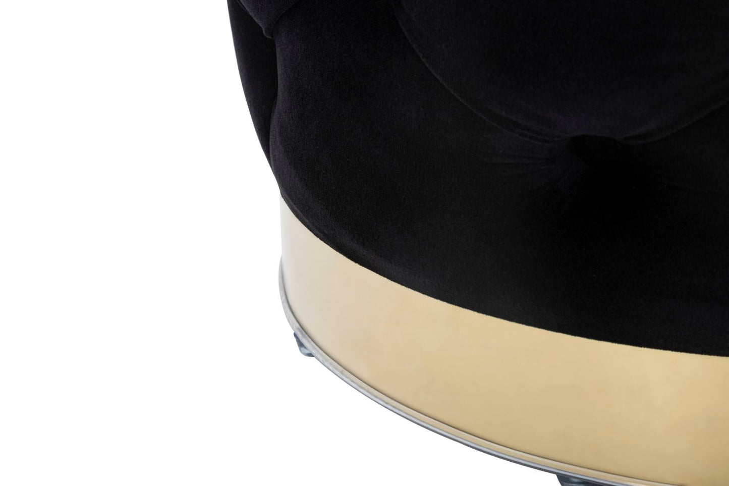 Eleganter Hocker mit Stauraum Schwarz Ø 55x42 cm