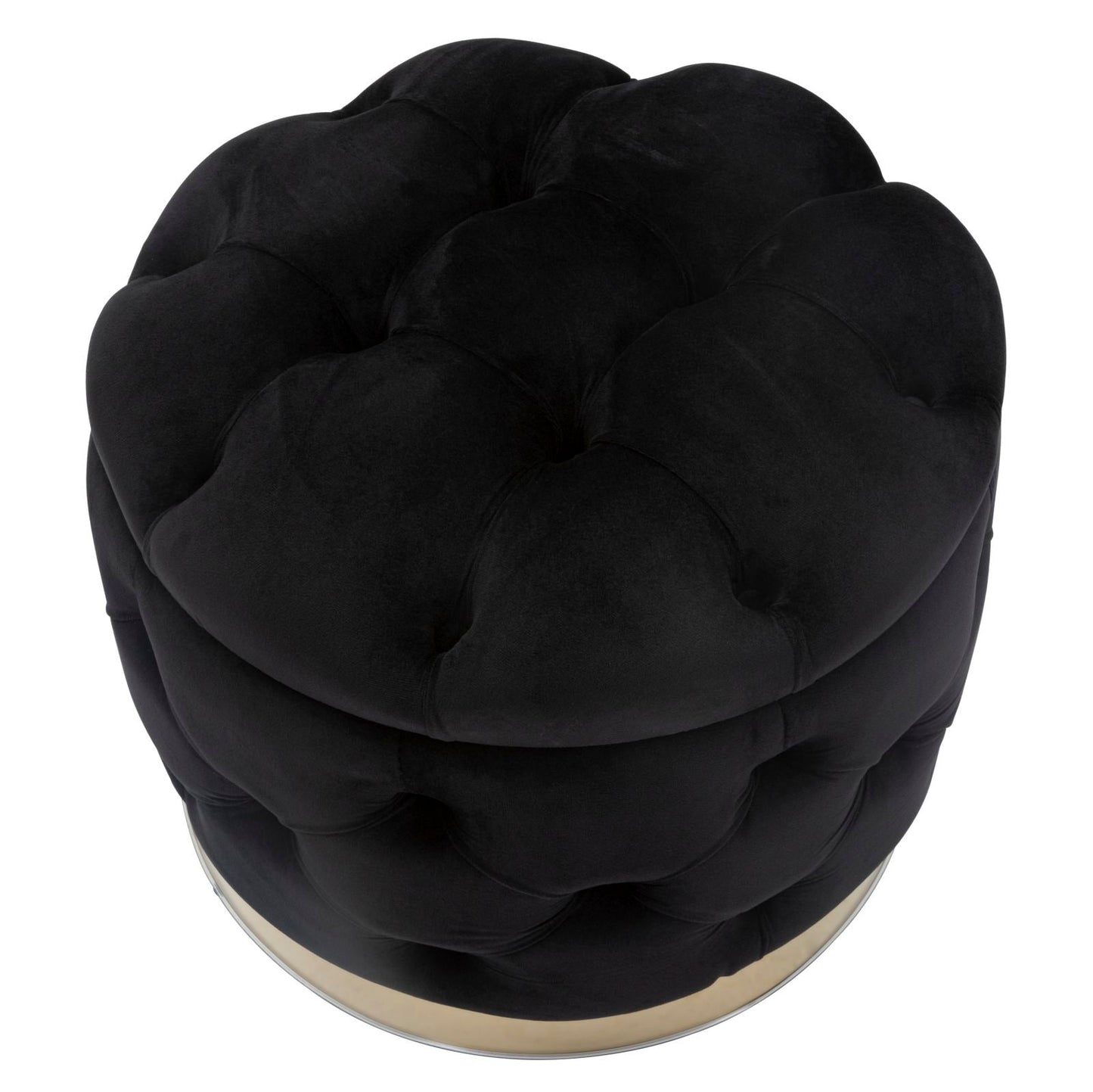 Eleganter Hocker mit Stauraum Schwarz Ø 55x42 cm