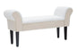 Cream Velvet Bench 102x31x51 cm