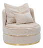 Eleganza Paris Space Armchair Cream and Gold ø 84x72 cm