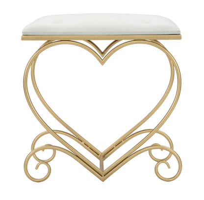 Sgabello Heart Eleganza Crema 50x37,5x51,5 cm