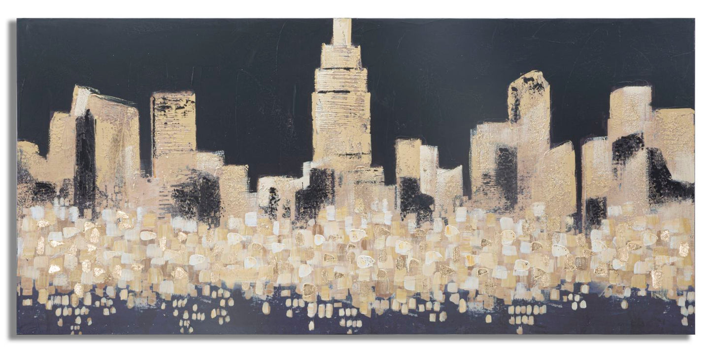 Gemälde auf Leinwand Goldene Stadt 150x3,8x70 cm