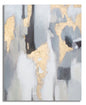 Abstract painting on gray/gold canvas 80x2.8x100 cm
