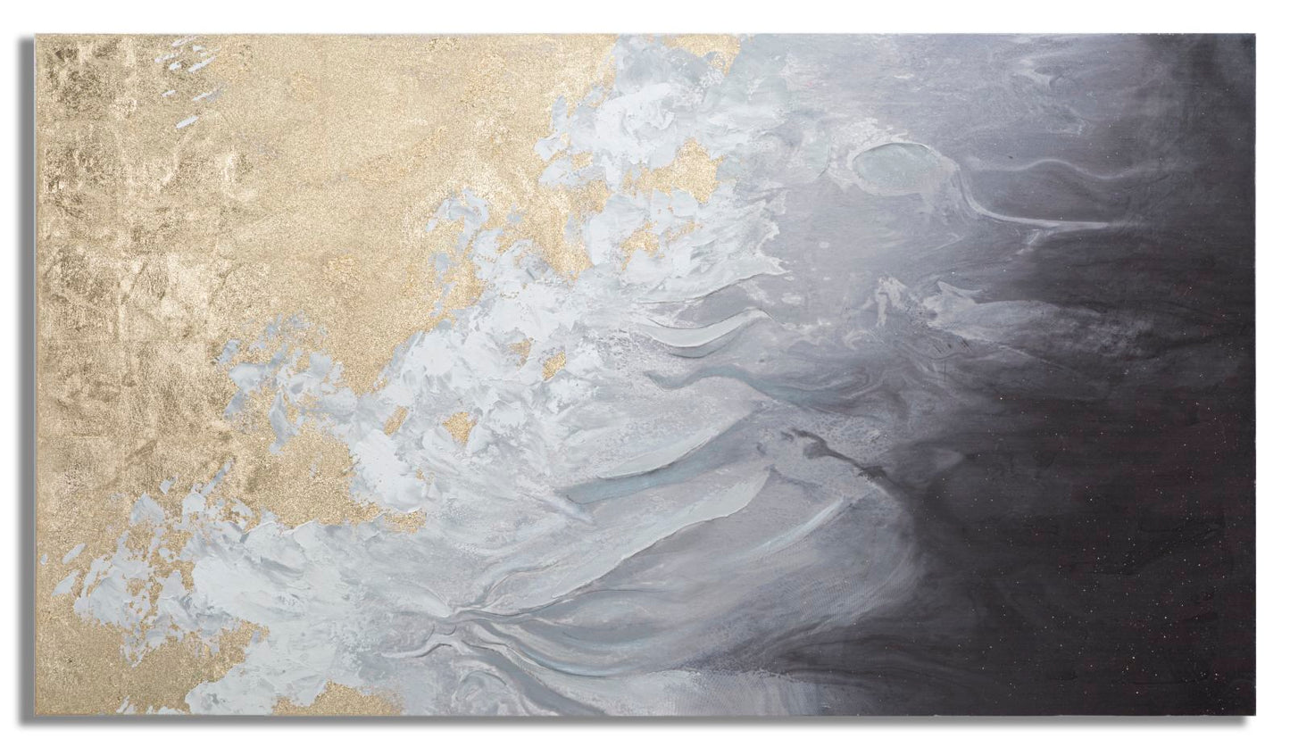 Abstraktes Gemälde auf Leinwand 180x3,8x100 cm