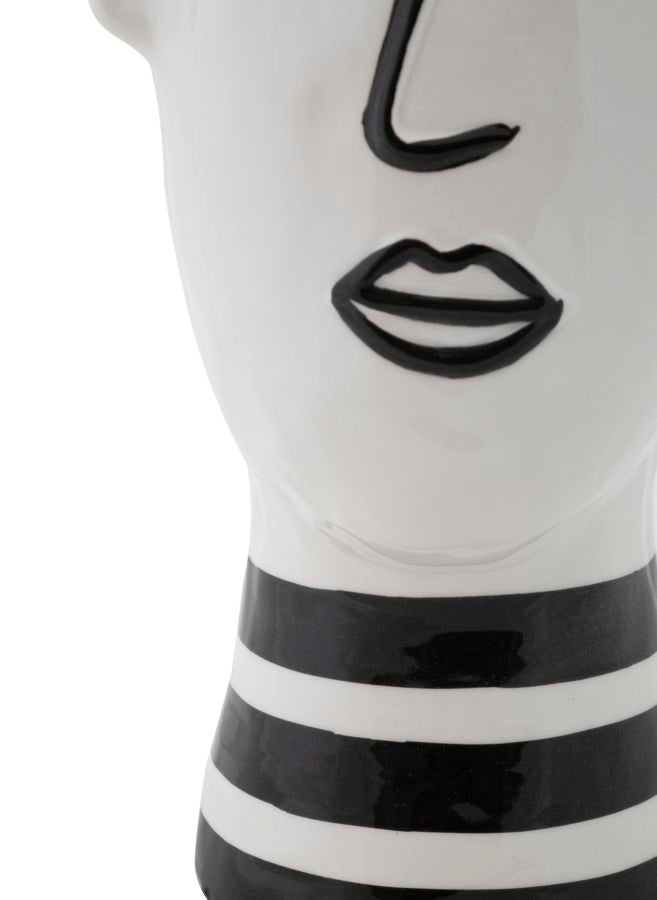 Künstlerische Vase Gesicht aus Porzellan 13,2x11,8x26,3 cm